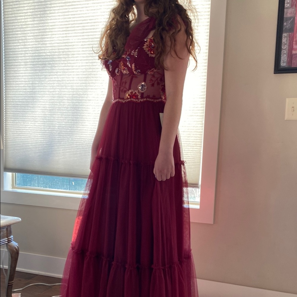 Elegant Red Evening Gown